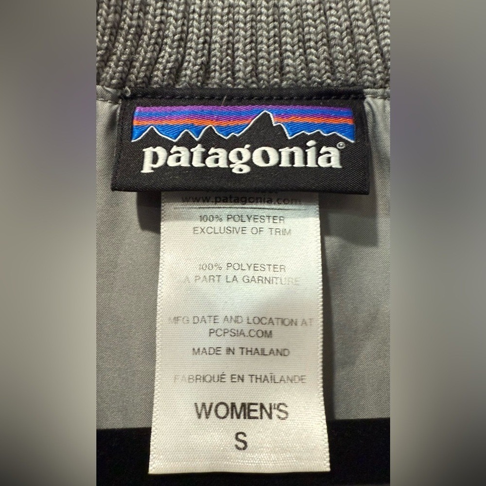 Patagonia Conejo Funnel Neck Fuzzy Fleece Bomber Jacket / Size Small - Picture 5 of 5